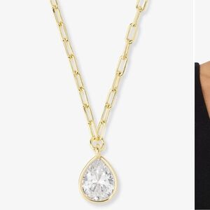 Melinda Maria Gold Drop of perfection necklace New in package